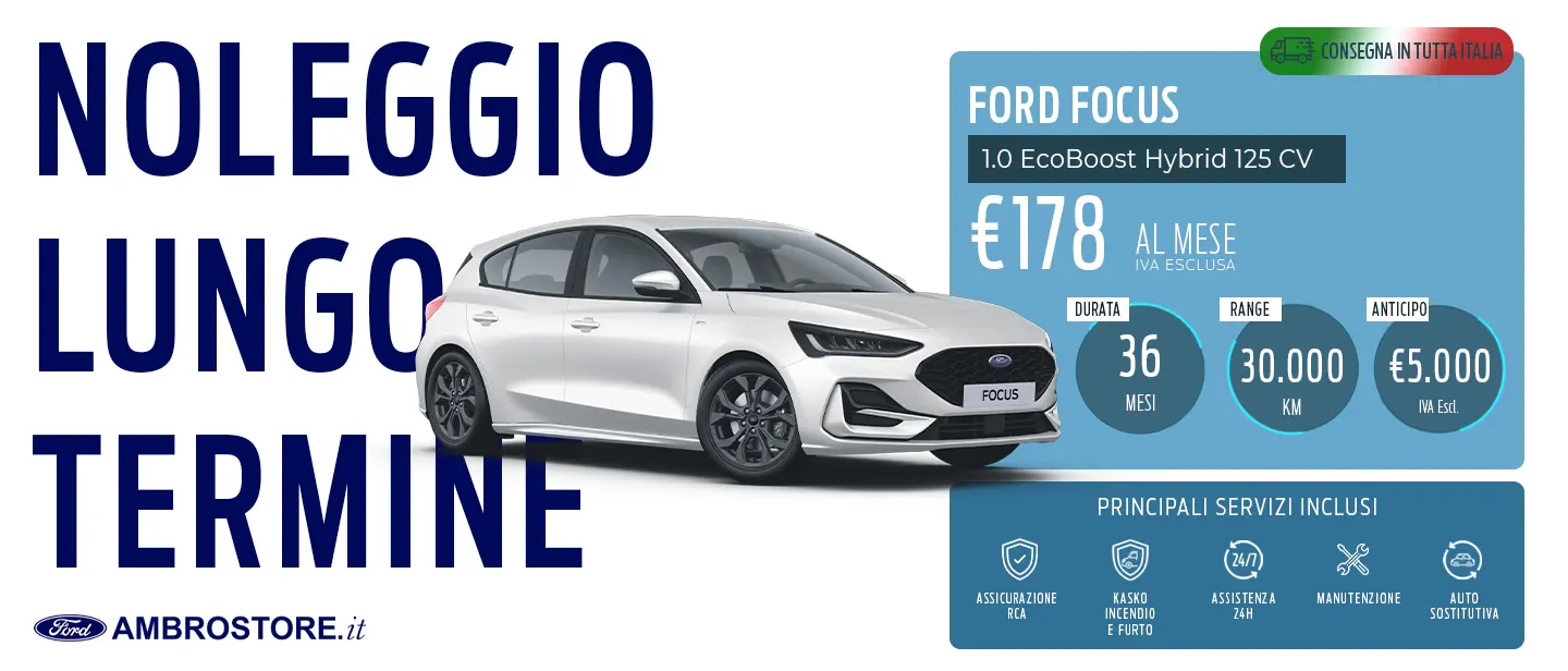 Noleggio Lungo Termine Ford Focus Hybrid Ambrostore Milano